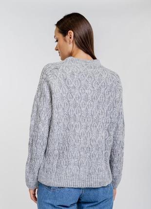 Женский свитер оверсайз с косичками2 фото