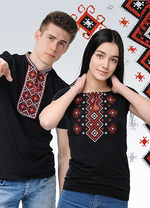 Набор комплект сімейний, парні вишиванки. вышиванка для пары , 2шт