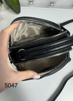 Женская стильная и качественная сумка из эко кожи на 2 отдела белая8 фото