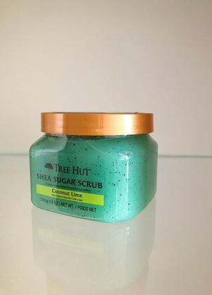 Скраб для тела tree hut coconut lime sugar scrub 510 g, лайм кокос, три дома, три дома, три дома3 фото