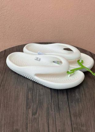 Крокс шлепанцы флип меллоу белые crocs mellow flip white