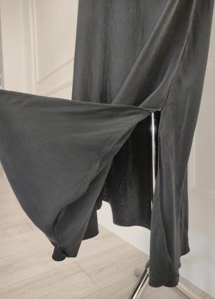 Шовкова сукня плаття сліп-дрес з мереживом6 фото