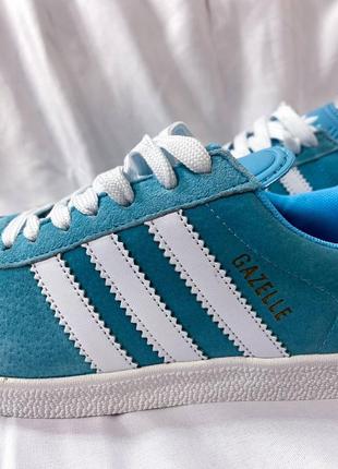 Женские adidas gazelle blue green2 фото