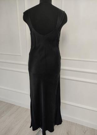 Шовкова сукня плаття сліп-дрес з мереживом10 фото