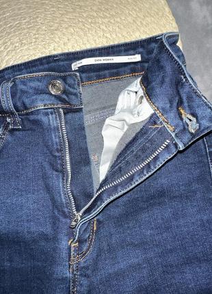 Zara skinny джинс тянется стрейч. высокая посадка7 фото
