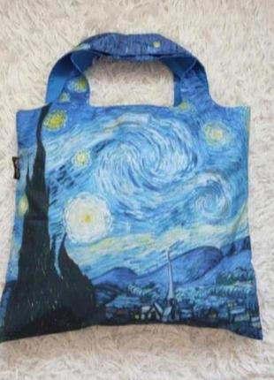 Шоппер сумка екосумка "зоряна ніч"2 фото