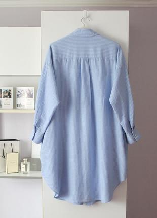 Сукня сорочка в смужку з льоном від zara2 фото