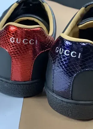 Кеди с пчелой кеды с вышивкой gucci ace черные кожаные кроссовки