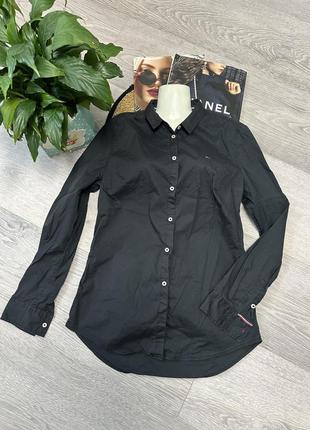 Рубашка женская классическая рубашка черная1 фото