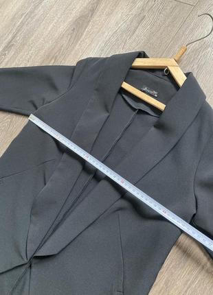 S/m новий чорний легкий костюмний жакет піджак з асиметричним низом без застібки9 фото