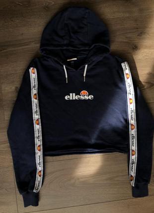 Укороченное худи ellesse с лампасами