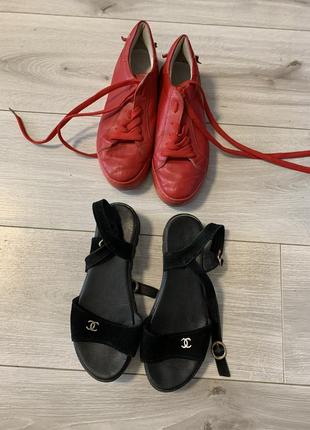 Лот женской обуви, кеды, босоножки 37 размер2 фото