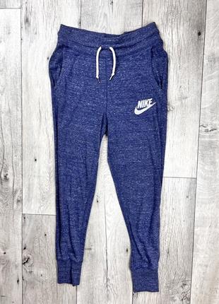 Nike штаны xs размер спортивные на манжете синие оригинал