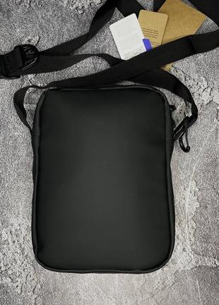 Месенджер шкіряний patagonia сумка через плече чорна патагонія, барсетка повсякденна середня5 фото