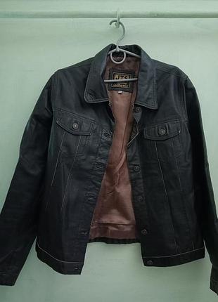 Курточка кожаная для байкеров, мото куртка jts