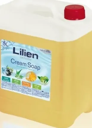 "lilien - рідке крем-мило aloe vera / olive milk/ sea minerals/ honey  5000ml"2 фото