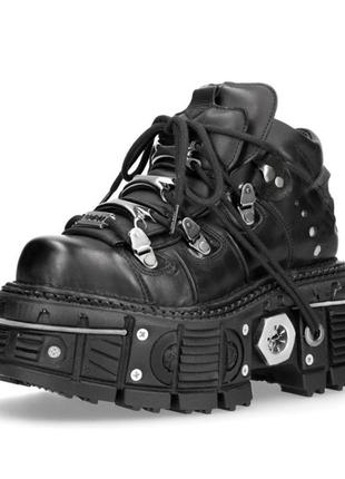 New rock кроссовки ню года массивная обувь панк рок new rock y2k черные3 фото