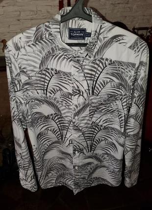 Сорочка в гавайському стилі з пальмами topman (m)2 фото