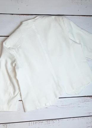 1+1=3 белый женский льняной пиджак жакет m&amp;co, размер 46 - 484 фото