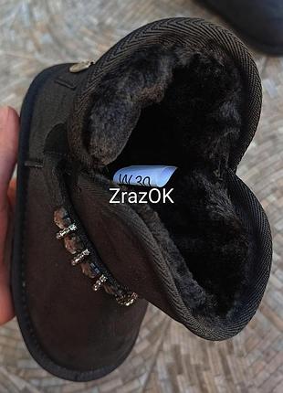 Ugg угги ботинки сапоги черные блестящие 4