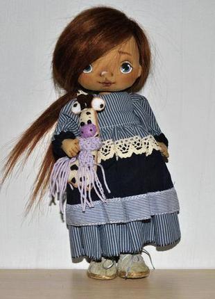 Авторська інтер'єрна лялька ручної роботи текстильна5 фото