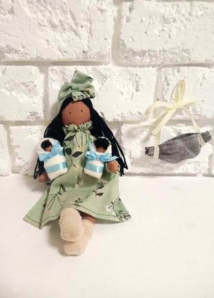 Мама з малюками ляльки ручної роботи подарунок мамі, дівчинці4 фото