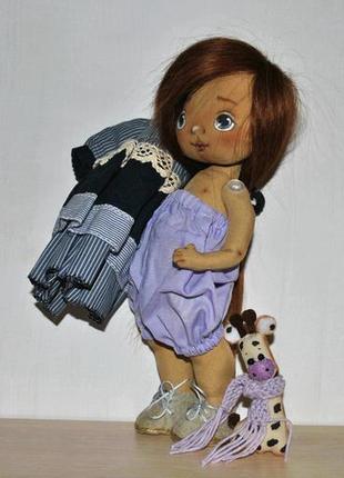 Авторська інтер'єрна лялька ручної роботи текстильна11 фото