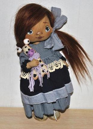 Авторська інтер'єрна лялька ручної роботи текстильна12 фото