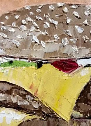 Їжі маленька картинка олійна мініатюрна живопис мастихіном