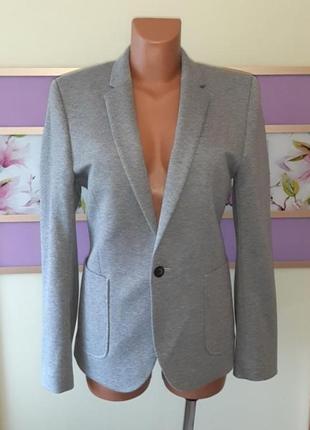 1+1=3 фирменный базовый серый женский пиджак блейзер asos, размер 44 - 462 фото