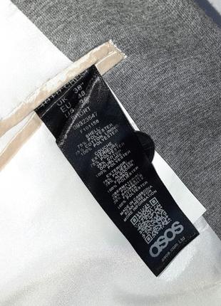 1+1=3 фирменный базовый серый женский пиджак блейзер asos, размер 44 - 466 фото