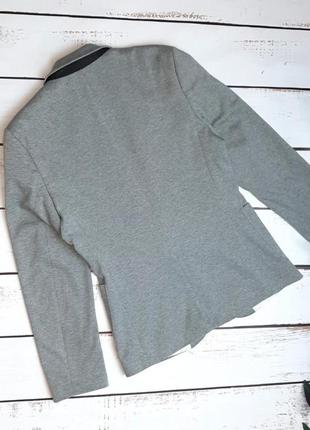 1+1=3 фирменный базовый серый женский пиджак блейзер asos, размер 44 - 468 фото