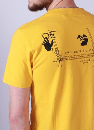 Футболка off-white workers slim t-shirt yellow4 фото