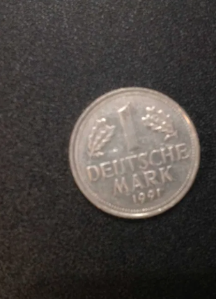 Коллекционная монета 1 deutsche mark 1991 года