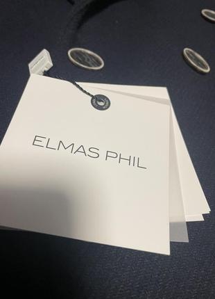 Пальто двубортное шерстяное elmas phil8 фото