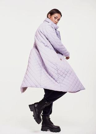 Женское стеганое пальто демисезонное3 фото