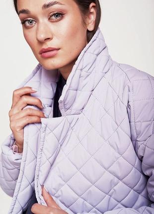 Женское стеганое пальто демисезонное4 фото