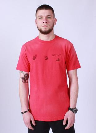 Футболка off-white vintage slim t-shirt red