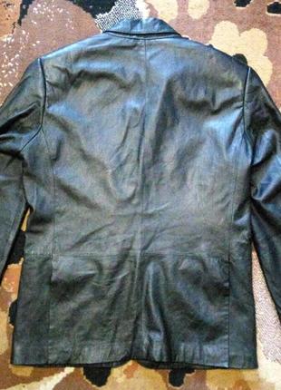 100% натуральная кожа . очень качественный кожаный пиджак куртка . большой размер3 фото