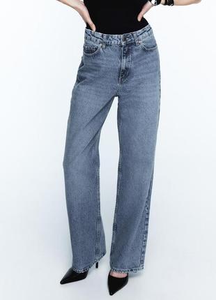Прямые джинсы с высокой посадкой от zara, 36р, оригинал4 фото