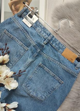 Прямые джинсы с высокой посадкой от zara, 36р, оригинал10 фото