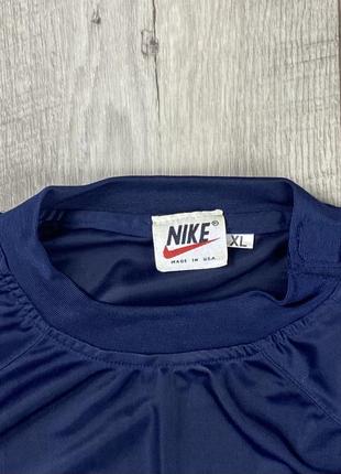 Nike made usa футболка xl размер винтажная синяя оригинал5 фото