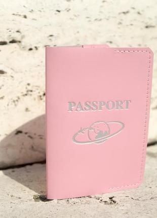 Обложка на паспорт из кожи v2.0 (rose)3 фото