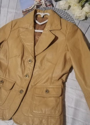 Куртка женская пиджак жакет натуральная кожа3 фото