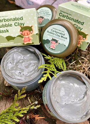 Карбонатна маска для обличчя bioaqua carbonated bubble clay mask