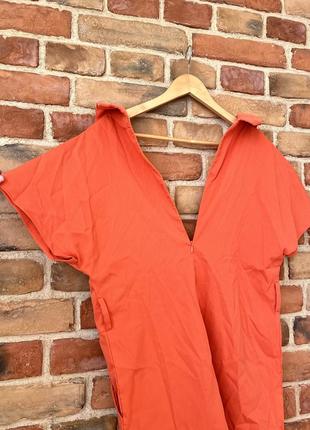 Комбинезон оранжевый ромпер женский shein xs8 фото