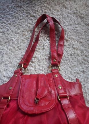 Женская красная сумка4 фото