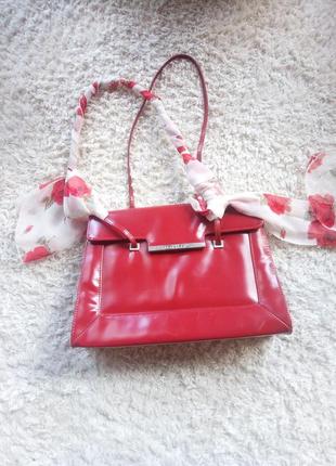 Женская красная сумка3 фото