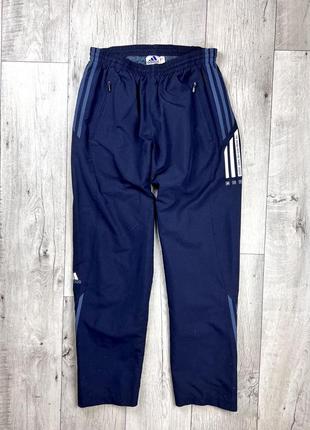 Adidas штаны 38/40 размер винтажные спортивные синие оригинал