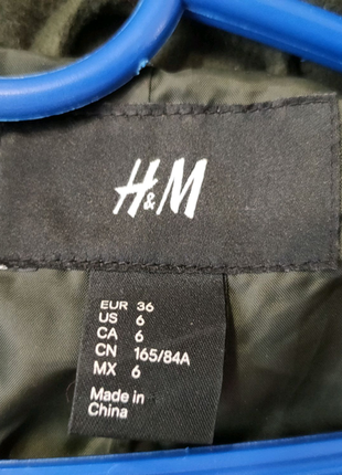 Пальто миллитари хакі класичне h&m4 фото